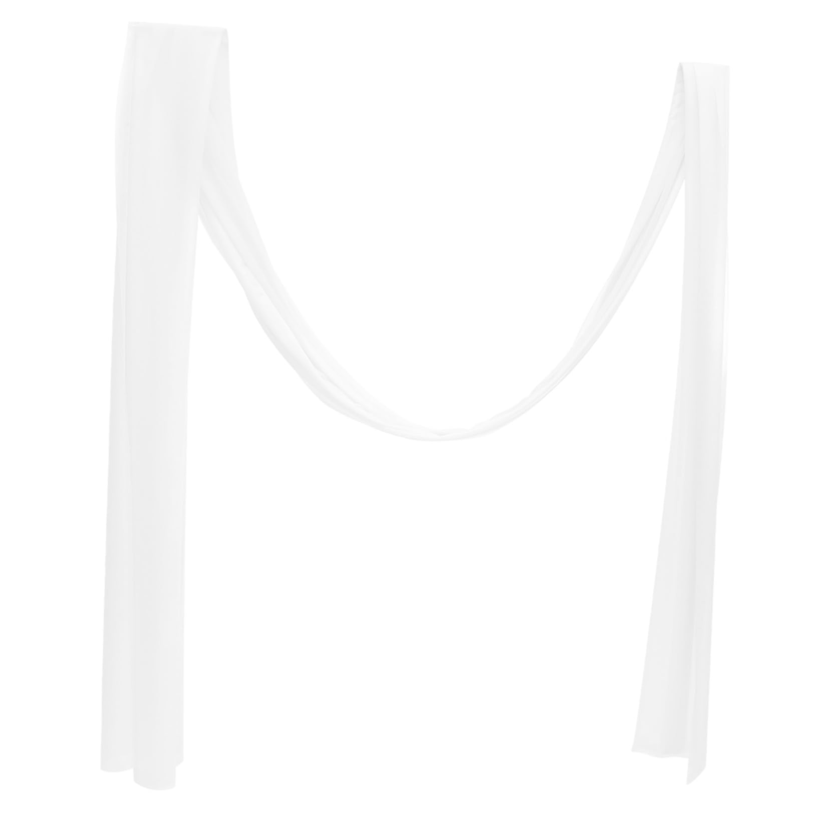VICASKY 4 Stück Hochzeitsbogen Drapierung Weiß Sheer Vorhang Transparent Dekorationsstoff für Party Feier Hintergrund