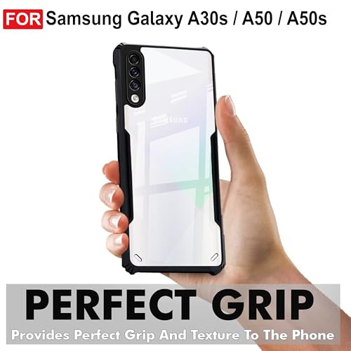 Image of Zapcase Back Case Cover for Samsung A30s / Samsung A50 / Samsung A50s | Compatible for Samsung A30s / Samsung A50 / Samsung A50s Back Case Cover | (TPU + PC | Matte Black)