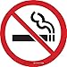 Brady 92400 Vinyl Film With Clear, Matte Anti-Slip Overlaminate Floor Safety Sign, 17" Diameter, Legend "(No Smoking Picto)"