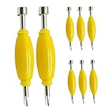 Warmhm 8 Stück Schraubendreher für Finger -Skateboard Finger-Skateboard-Werkzeug klein Flachkopf Griffbrett-Schraubendreher Schraubendreher aus Metall Plastik Yellow