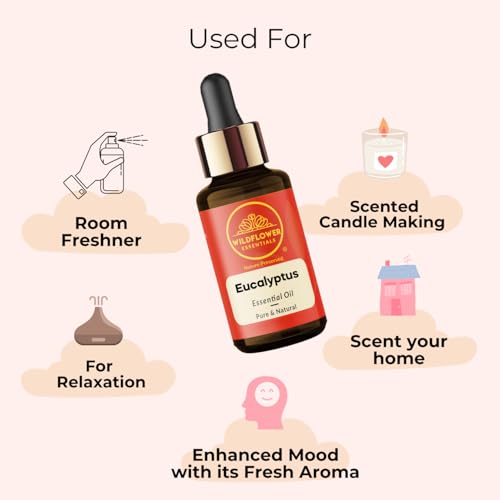 Image of Eucalyptus Essential Oil for Skin, Hair, Diffuser, Humidifier, DIY Soap Making, Candle Making & Aromatherapy 30ml (1 oz)