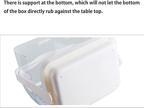 Miniatura 6 de OLOTU Panera portátil de almacenamiento, caja de pan transparente de PP con tapa superior enrollable, contenedor de almacenamiento multifuncional