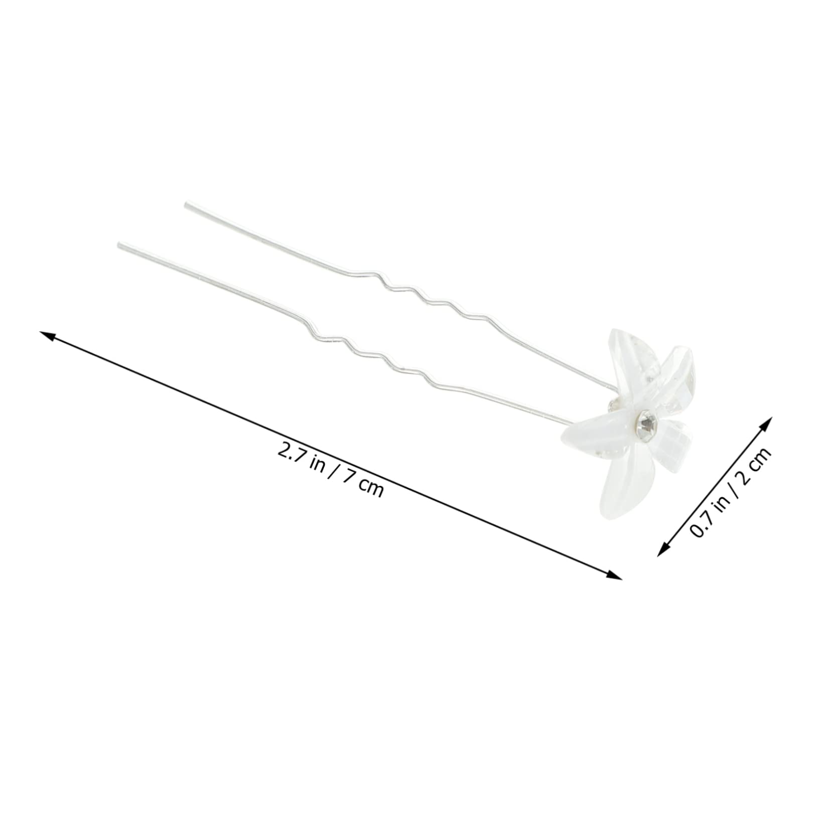 Healeved 100stücke U-förmige Haarnadeln Mit Blüten-design Für Hochzeiten Festliche Anlässe Und Tägliche Haaraccessoires Elegante Braut Haarschmuck Mit Glänzenden Kristallblüten