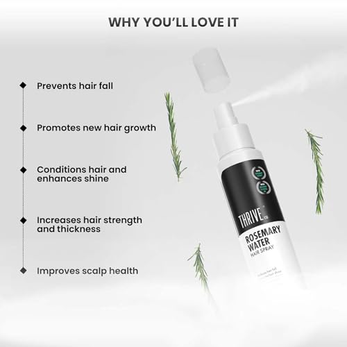 Image of ThriveCo Rosemary Hair Care Combo | Shampoo 250ml, Conditioner 250ml & Hair Water Spray 100ml | Hair Fall Control & Growth Support