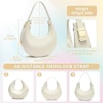 Keyli Shoulder Bag for Women 3 Ways Adjust Strap Clutches Hobo Purses Fashionable Casual Tote Handbags with 2 Zipper Closure