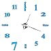 Produktbild DIY Wand 3D Uhr Acryl Uhr Spiegel Oberfläche Aufkleber Upxiang Home Modern Office Decor (Himmel blau)