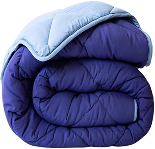 ViscoSoft All Seasons Twin/Twin XL Down Alternative Reversible Comforter - Perfect for Dorm Bedding - Breathable Premium Extra Long Soft Microfiber Light Blue/Navy