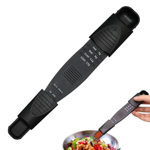 Cuchara medidora ajustable, Cuchara medidora deslizante - Medir cuchara medidora - Cucharas medidoras de cocina aptas para lavavajillas para polvo, sal, azúcar, café, seco y líquido