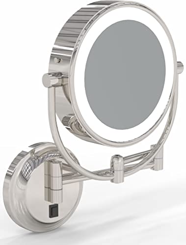 Aptations Neomodern Led Lighted Wall Mirror- Hardwired. Polished Nickel #TOP5