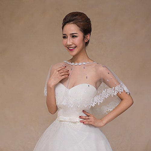 Vpang Women's Lace Embroidered Bridal Shawl Wrap Bridal Wedding Cape Shawl Evening Cape Capelet Bolero Flapper Cover Up4