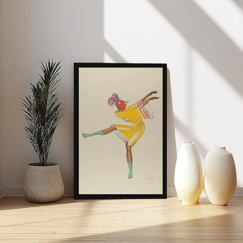 Cadre suspendu Josephine Baker affiche Paul Colin en toile