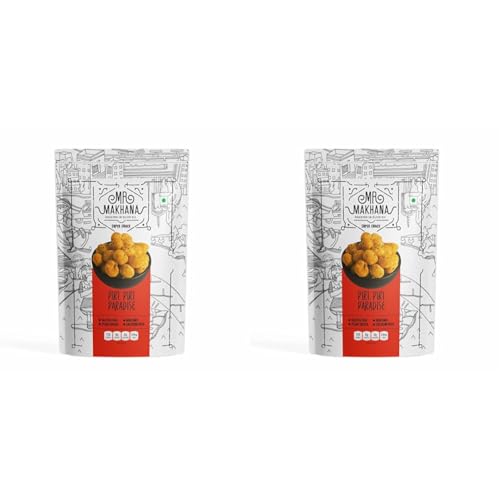 Image of Mr. Makhana Roasted Makhana and Foxnuts | Healthy Snacks | Gluten Free | MSG Free | Antioxidant | Rich Calcium | Zero Trans Fat | Zero cholesterol (Piri Piri) (Pack of 2)