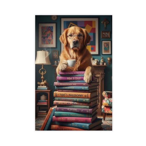 Golden Retriever idée cadeau impression sur toile déco chambre 61x91