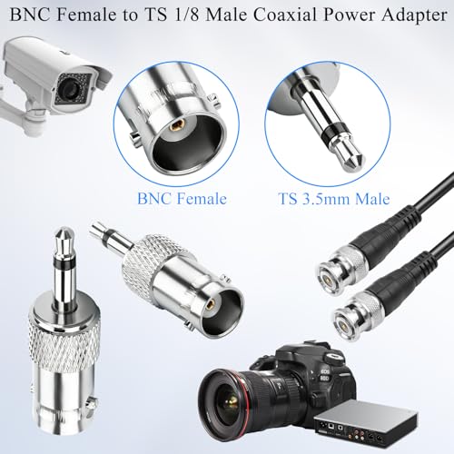 Adaptador de Audio BNC Hembra a TS 3.5mm Mono 2 Pzs miniatura 4