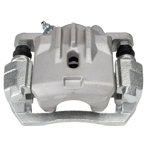 Image of TRQ Performance Rear Brake Pad and Rotor Set Ceramic Slotted Drilled Coated Rotors Calipers Compatible with 2006-2009 Subaru Legacy