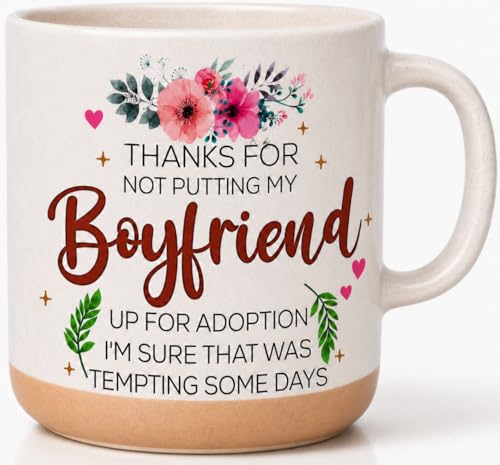 TAMUNBEE Boyfriends Mom Mothers Day Gift Mug Boyfriends Mom Gfts Mothers Day Gift for Boyfriendss Moms Boyfriend Moms Gifts for Christmas Birthday Gift Flower Cups 13oz
