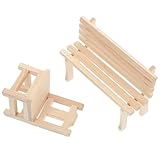 Praktisches holz: aus holz gefertigt, bieten diese accessoires zuverlässige qualität und für den spaß der , puppenhaus-mini-möbeldekoration, winzige parkbank