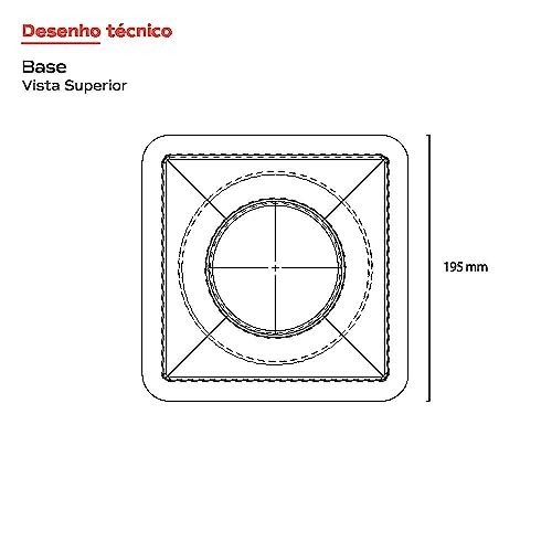 Ralo Square Tampa Oculta Oculto 15 x 15cm