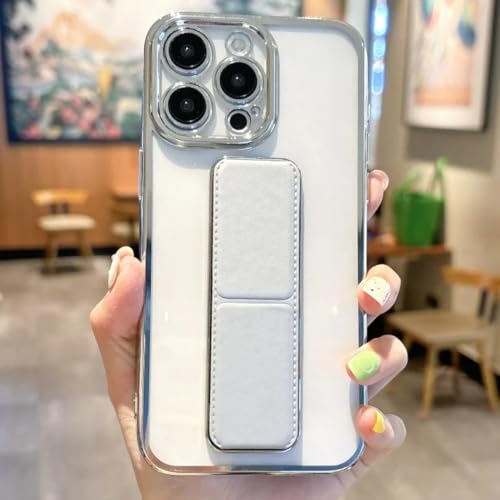Coque iPhone 12 Mini transparente avec support intégré pour appels vidéos de luxe