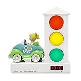 Stoplight Sleep Enhancing Alarm Clock for Kids, Groovy Car with Butterflies