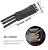 LOLIAS 2PCS Genuine Leather Wristband Bracelet for Mens Women Triple Strap Wide Wristband Cuff Wrap Gauntlet Bracelet Buckle Fastening Arm Armor Cuff Belt Unisex Couple Bangle,Black/Brown #1