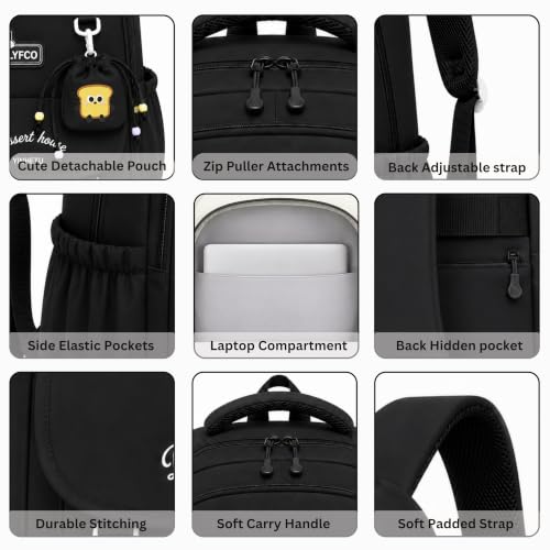 Image of Korean Style Unisex School & College Backpack Bag | 18 Inch Large Capacity Bag For Girls & Boys Age of 12-16 Years | Best For Middle & High School, College, Tution, Travel, Camping