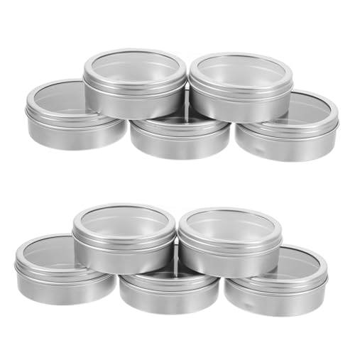 TOKIDNY 10piezas Latas Vacías De Aluminio Tapa Redonda Para Té Azúcar Almacenamiento De Alimentos
