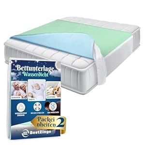 BestZings Inkontinenzunterlage waschbar 90x160 cm PACK2