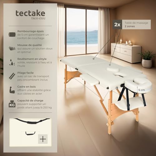 Table de Massage 2 Zones Pliante – Image 4