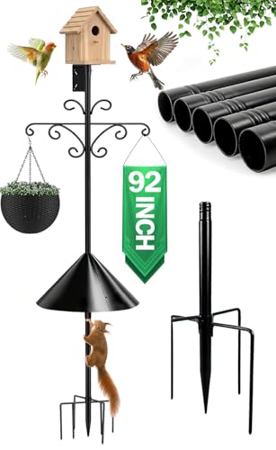 92 Inch Squirrel Proof Bird Feeder Pole