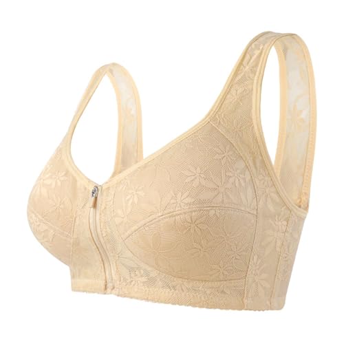 Sujetador deportivo amarillo talla 14 con cremallera frontal y tejido jacquard transpirable OBASDFD 3