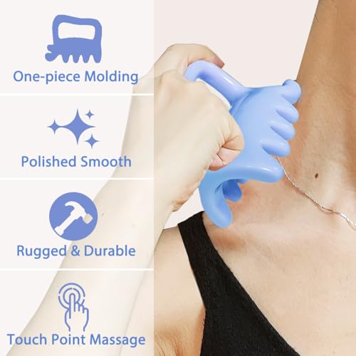 Image of Large Fascia Massage Blaster Tool for Cellulite, Myofascial Release, Muscle Knots, Trigger Points, Cellulite Massager Tool for Body Tension Relief Promote Lymphatic Circulation Blue