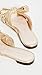 Loeffler Randall Women's Daphne Pleated Bow Slides, Gold, 6 Medium US