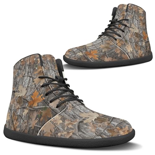 Image of Fashion Print Womens Mens High Top Barefoot Sneakers Flat Shoes