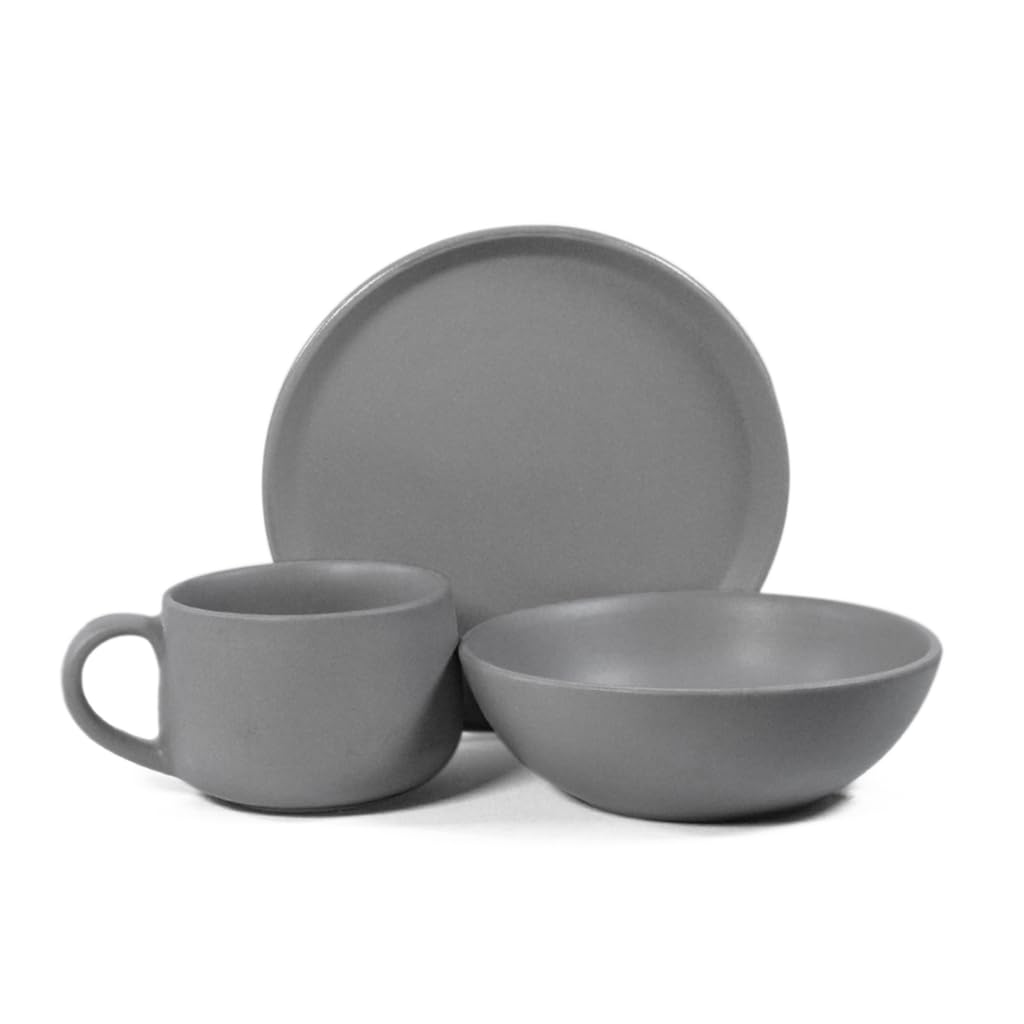 Flamingo Pink Dinner Set for Couples - 6 Piece Ceramic Set -15