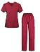 G Med Women's Lace Patch/Side Panel Scrub Top and Pant 2 Piece Sets