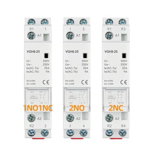 XNNGRCCXE Din Rail ƒpW[ACR^N^ 220V P25A 2P 2NO 1NO1NC 2NC X}[gz[nEXzep 50/60Hz(2NC_220V)