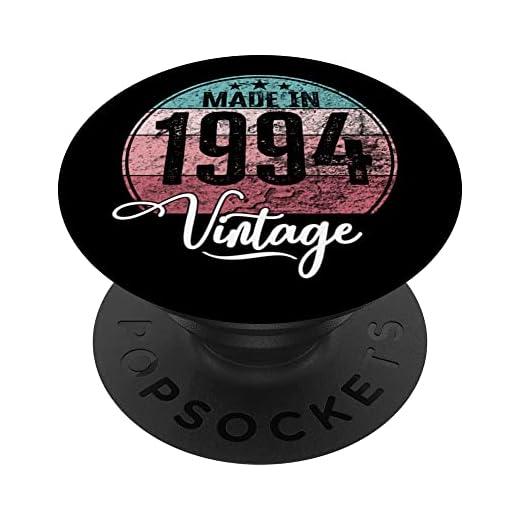 Birthday Vintage Año de nacimiento 1994 Cumpleaños bday PopSockets PopGrip Intercambiable