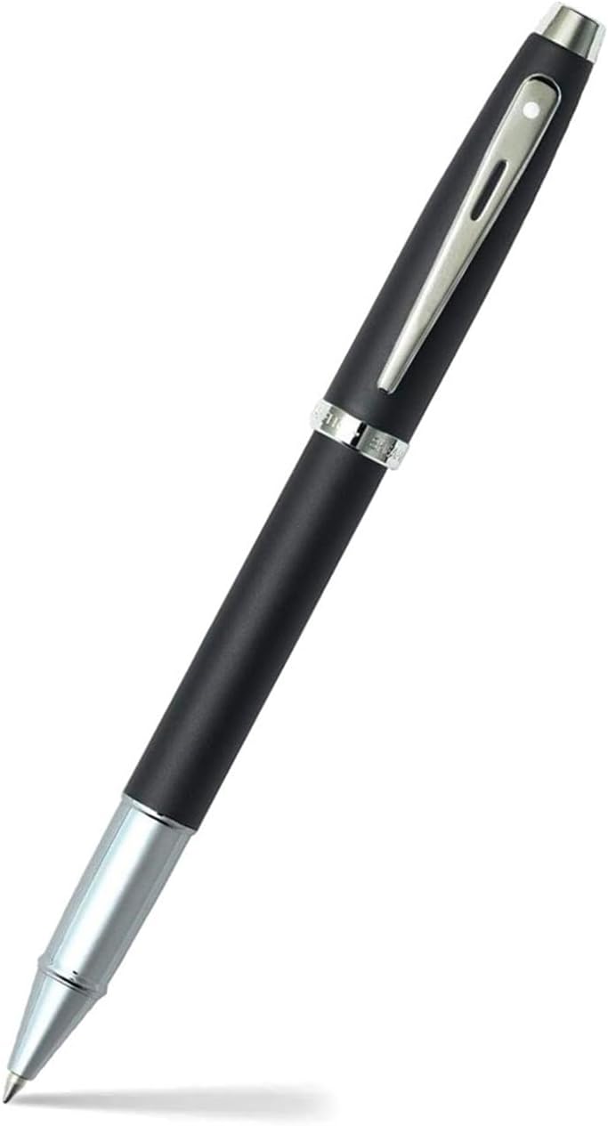 Gift 100 Rollerball Pen Matte Black with Chrome Plated Trim | Luxury pen Gift Set