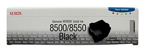 Xerox 108R00672 Phaser 8500 8550 Ink-Cartridge (Black, 6-Sticks) in Retail Packaging