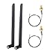 Produktbild 2PCS M.2 / NGFF Netzwerkkarten Kabel und 2X 6DBi Antenne für Intel 9260NGW / 7265AC / 9650AC / BCM94360 mit Hochwertigem SMA-Kopf, Kompatibel mit Verschiedenen Netzwerkkarten Modulen