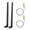Kafuty 2PCS M.2/NGFF Netwerkkaart Kabel en 2X 6DBi Antenne voor Intel 9260NGW/7265AC/9650AC/BCM94360 met SMA Hoofd…