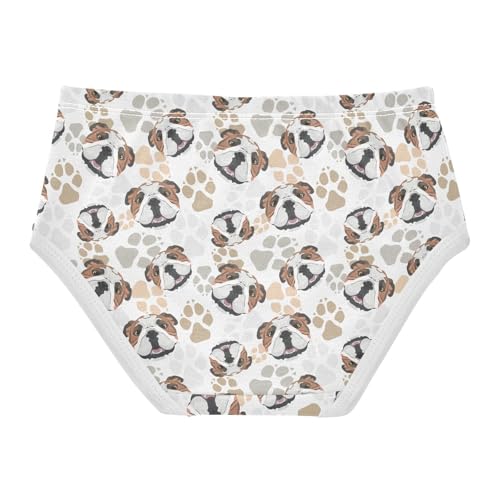 Girls' Underwear English Bulldog Dog Cotton Stretch Comfort Toddler Panties2