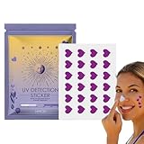 UV-Schutz-Patch – 24 Anti-UV-Aufnäher in Herzform, Körperdekoration, wasserdicht, Reisezubehör für Gesichtspflege, Strand, Urlaub und Alltag