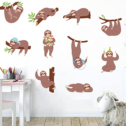 Vinilo decorativo infantil de perezoso para pared miniatura 4