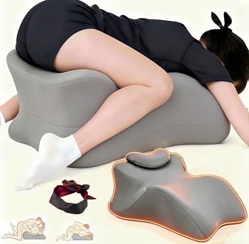 Yukashop Large Body Pillow, Couples Pillow,27°Angle Perfect Position Ergonomic Contoured Support, Multi-Functional Memory Foam Wedge Back Support, Intimacy Pillow for Sleeping,Reading,Massage
