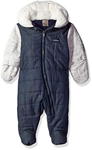 Calvin Klein Baby Boy's PRAM Pants, Blue Chambray/Oatmeal, 0/3M