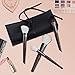 MOND'SUB Makeup Brush Case Travel, makeup brush case roll up,brush holder makeup,Holder Organizer Brushes Pouch Cosmetic Bag for Travel，Rolling Bag Storage Case PU Leather