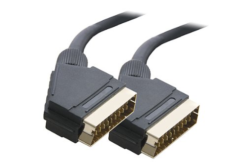 Premium 10M Metre 21 Pin Gold Scart Lead Cable - DOUBLE SHIELDED