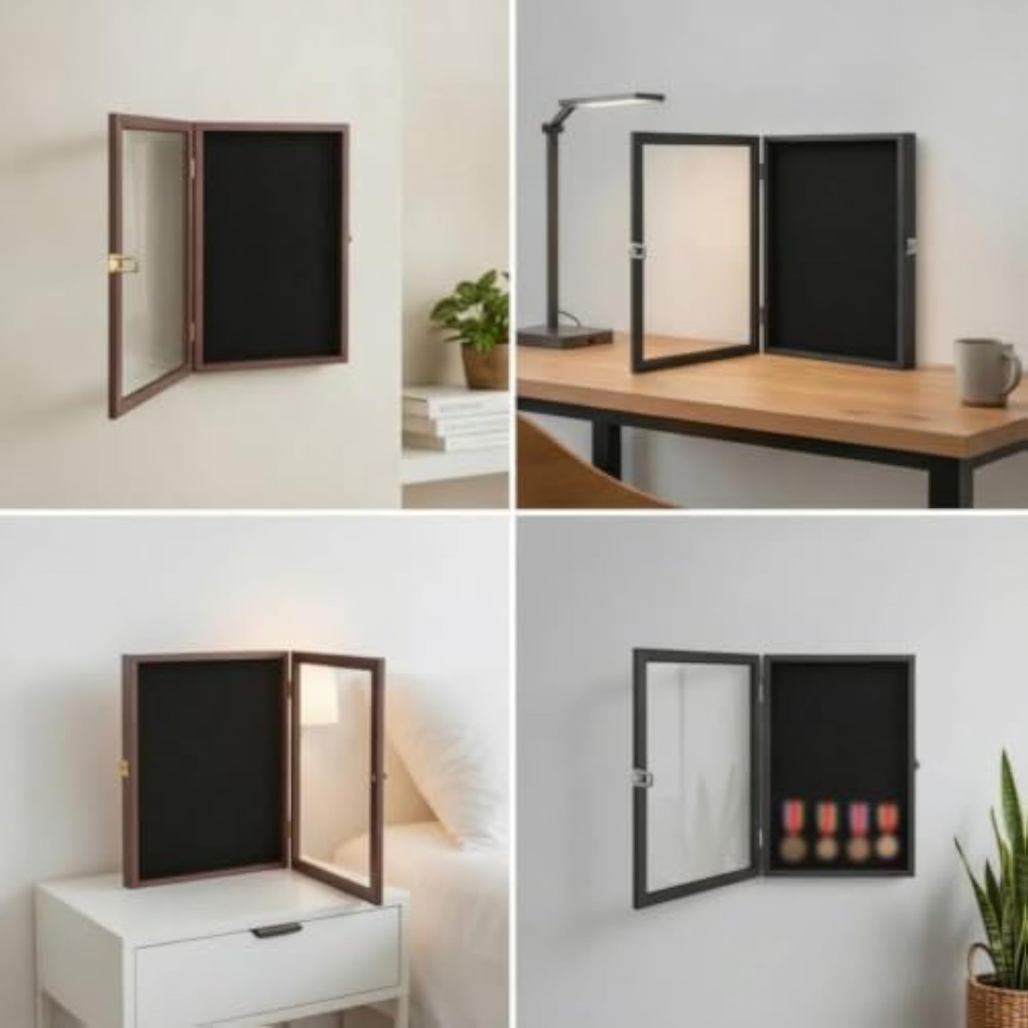 Wall-Mounted Display Frame, Hinged Door Shadow Box